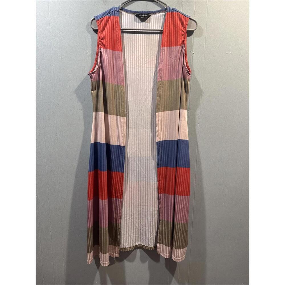 Womens Chicme Open Cardigan Size XL Multicolor